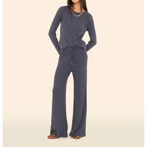 NEW XIRENA theo long sleeve top in grey smoke